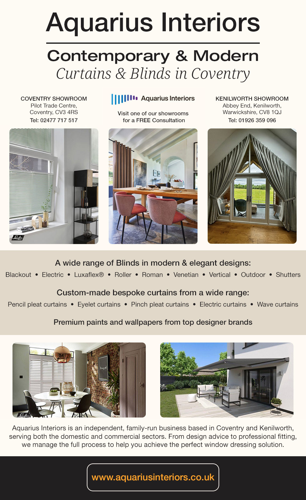Landing Page - Aquarius Interiors